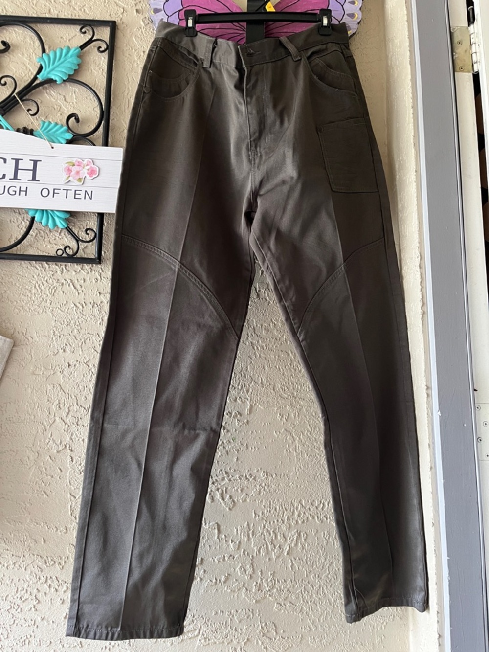 Kaalu Men's olive green Brown Work-Style cargo Straight Leg Pants size 40-32